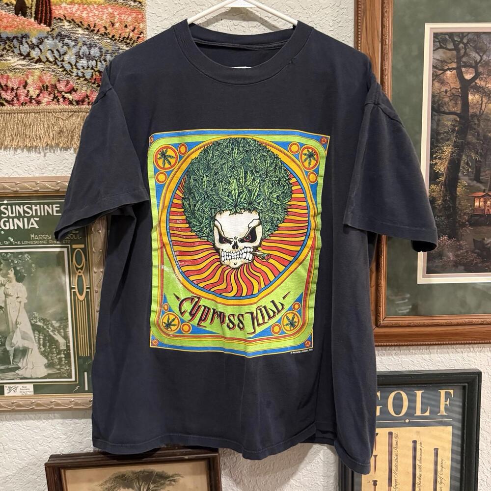 Vintage 90s RARE Cypress Hill 1993 European Tour Gem T-Shirt Rap Hip Hop Sz L/XL